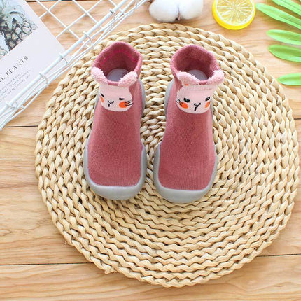 Baby Non-Slip Floor Socks – Anti-Skid Toddler Home Slippers – Cartoon Animal Soft Cotton Indoor Socks with Grips