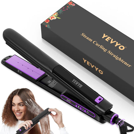 Professional Titanium Vapor Steam Hair Straightener – Salon-Grade Flat Iron