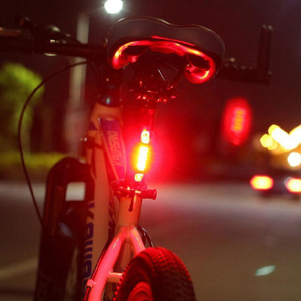 Ultra Bright USB Rechargeable Bike Tail Light – Waterproof LED Rear Bicycle Light – High Visibility Safety Flashlight for Night Riding