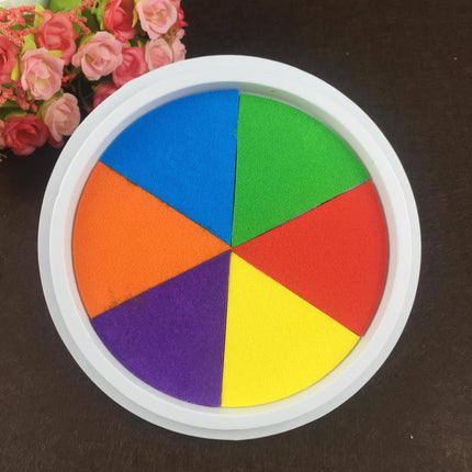 Washable Finger Paint Pad for Kids – Non-Toxic Rainbow Ink Pad for Fingerprinting – Safe Sensory Art Supplies for Toddlers & Preschoolers