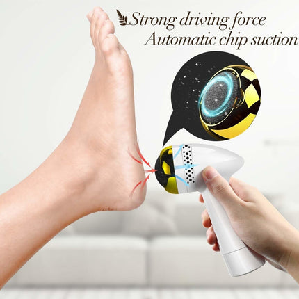 PediVac™ Electric Foot Grinder – Vacuum Adsorption Callus Remover with 2 Heads