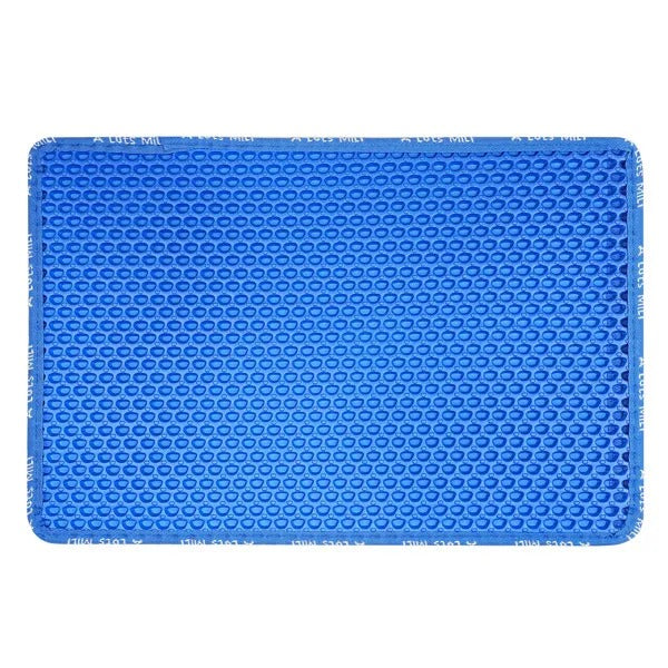 Double Layer Cat Litter Trapping Mat – Honeycomb Design Waterproof Litter Mat – Easy Clean & Urine-Proof Scatter Control Mat for Indoor Cats