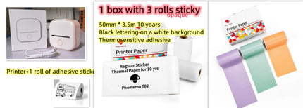 Mini Portable Thermal Printer - Wireless Bluetooth Pocket Printer for Photos, Study Notes & Labels - Inkless Mobile Photo Printer for iOS & Android