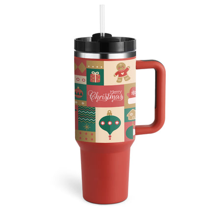 Oversized 40oz Travel Mug with Straw – Spill-Proof Insulated Water Bottle for Gym, Office & Road Trips