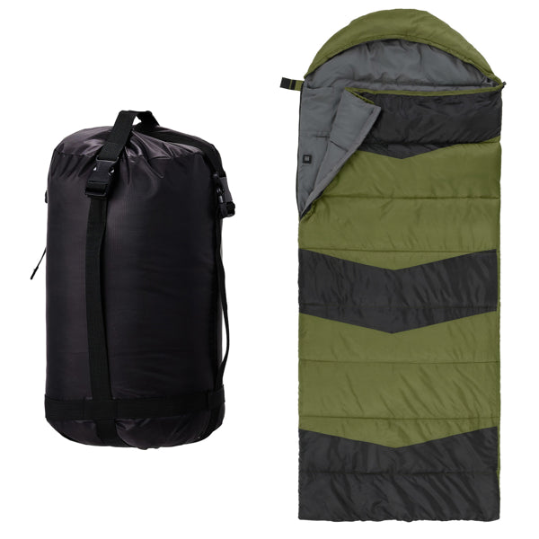 Forest Green USB Heated Sleeping Bag – Multi-Zone Thermal Heating Pads – Waterproof Envelope Style for Camping, Hiking & Hunting