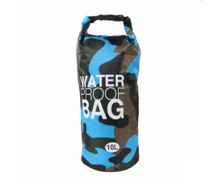 Camouflage Waterproof Dry Bag – Heavy Duty Floating Roll-Top Bucket Bag – Tactical Water-Resistant Sack for Kayaking, Rafting & Fishing