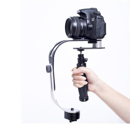 C-Shaped Handheld Video Action Stabilizer – Professional Camera Grip Handle – Stable Mount for DSLR, GoPro, Action Cameras & Smartphones