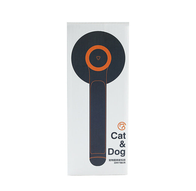 One-Click Self-Cleaning Pet Grooming Brush – Round Handle Deshedding Tool – Professional Slicker Brush for Dogs & Cats with Long or Short Hair