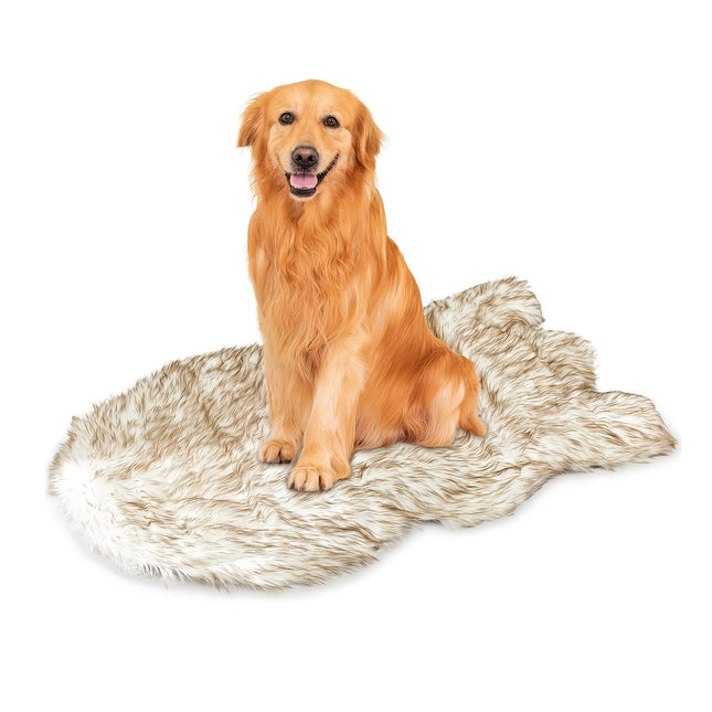 5-Inch Thick Orthopedic Memory Foam Dog Bed – Luxury Faux Fur Super Soft Pet Mat – Removable Washable Cover for Large & Medium Dogs