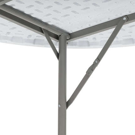 48-Inch Round Folding Utility Table – Heavy-Duty Portable Dining Table with Carrying Handle for Parties, Picnics and Outdoor Events