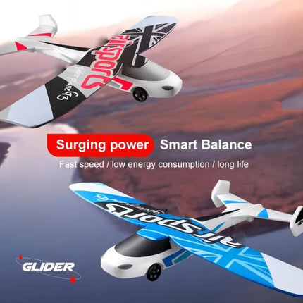 Remote Control LED Airplane – Easy-to-Fly Toy Drone with Dual Batteries for Kids & Beginners