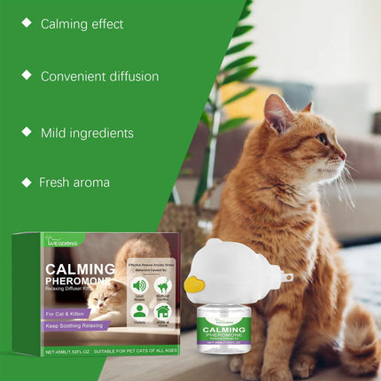 Yegabang Cat Emotional Care Set – Natural Soothing Relief for Estrus, Anxiety & Stress – Calming Mood Support for Irritable Cats