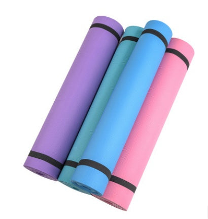 High-Density EVA Yoga Mat – Non-Slip Exercise Mat for Fitness, Pilates & Stretching – 4mm/6mm Thickness – Lightweight & Durable