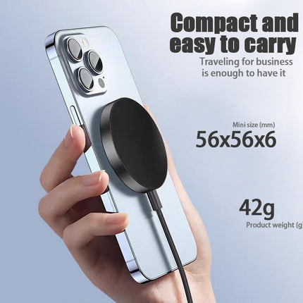 15W Magnetic Wireless Fast Charger for iPhone 17 Pro & Pro Max – MagSafe Compatible Charging Pad for iPhone 16/15/14/13/12 Series