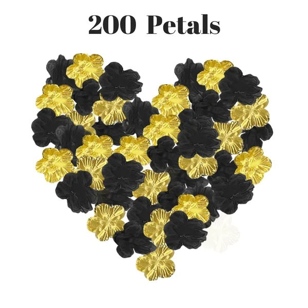 200pcs Artificial Silk Rose Petals – Vibrant Mix Colors for Graduation, Wedding & Anniversary – Romantic Night Decor & Party Supplies