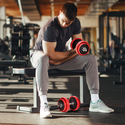 Professional Adjustable Dumbbell Set – Rapid Weight Selection Dial – 5-in-1 Compact Strength Training System – Home Gym Equipment