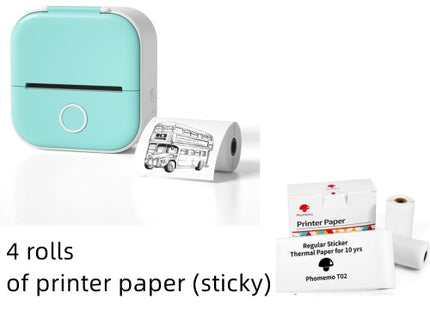 Mini Portable Thermal Printer - Wireless Bluetooth Pocket Printer for Photos, Study Notes & Labels - Inkless Mobile Photo Printer for iOS & Android