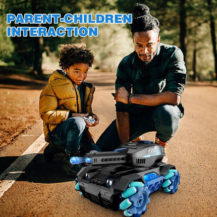 Gesture Sensing RC Tank – 4WD Remote Control Drift Car with Water Bomb Launcher – 2.4G Hand Gesture Controlled Stunt Tank for Kids