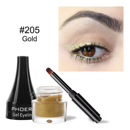 Phoera 10-Color Vibrant Liquid Eyeliner – Waterproof & Long-Wear Matte Finish