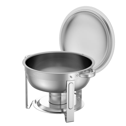 ProServe™ 5QT Round Chafers – 2-Piece Stainless Steel Catering Set for Parties, Weddings & Buffets