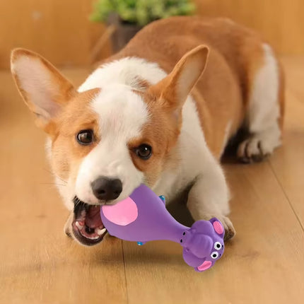 4-Pack Cute Latex Dog Squeaky Toys – Soft Chew Toys for Small Dogs & Puppies – Interactive Sound Toys for Teething & Dental Health
