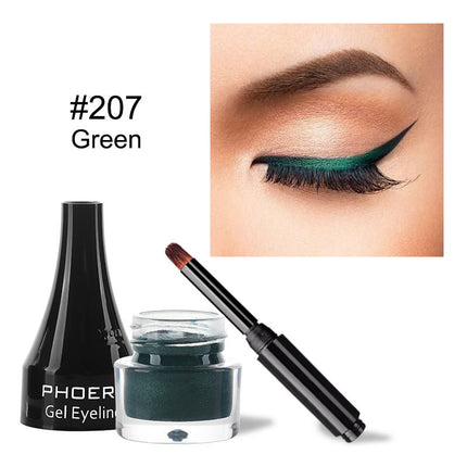 Phoera 10-Color Vibrant Liquid Eyeliner – Waterproof & Long-Wear Matte Finish
