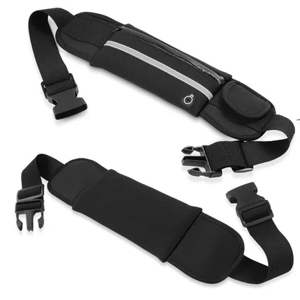 Slim Running Belt Waist Pack – Waterproof Sports Fanny Pack – Adjustable Elastic Waist Pouch for iPhone, Keys & Travel