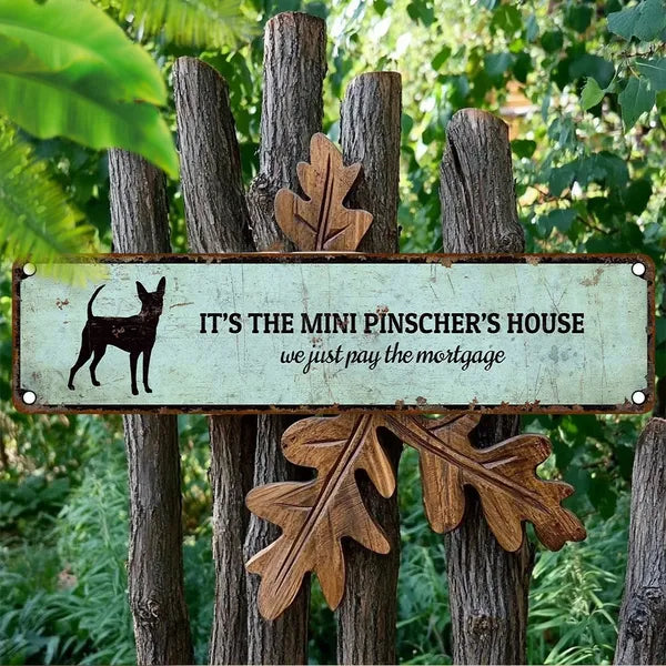 Miniature Pinscher Vintage Aluminum Sign – Retro Wall Decor Plaque for Dog Lovers, Home Bar & Garage