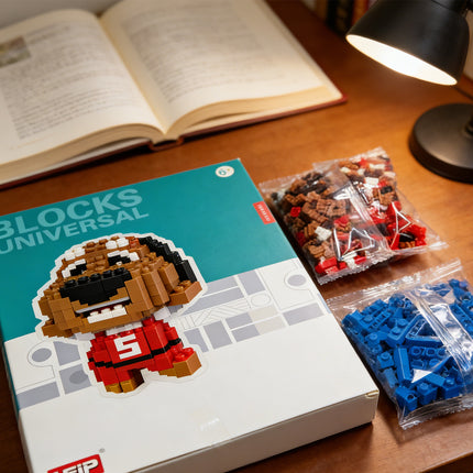 Brown Dog Micro Building Blocks – 3D Nano Brick Dog Figurine – Educational Puzzle Toy for Adults and Kids – Desktop Decor Gift