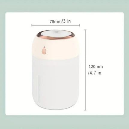 USB Personal Desktop Humidifier – Portable Cool Mist Maker for Bedroom, Office & Travel – Mini Silent Air Humidifier with Night Light