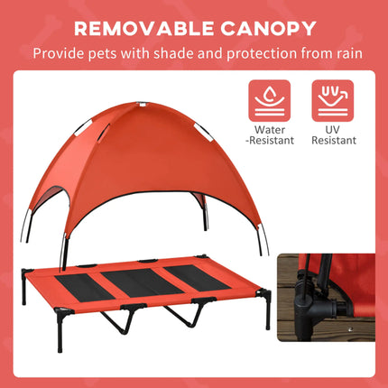 Elevated Dog Cot - Cooling Raised Pet Bed with Breathable Mesh - Portable Indoor & Outdoor Dog Bed for Large, Medium & Small Pets