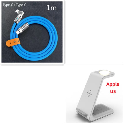 3-in-1 Fast Wireless Charging Station – Foldable Magnetic Charging Dock for iPhone, Apple Watch & AirPods – Universal Quick Charge Stand