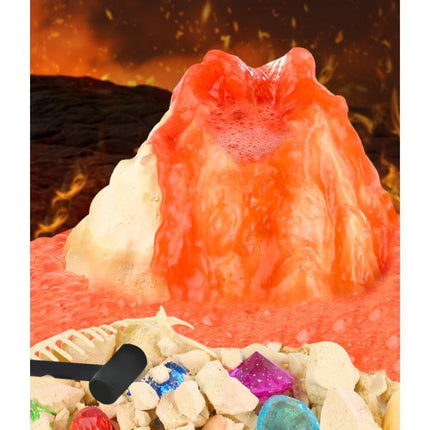 Volcano Dinosaur Adventure Playset – Light-Up & Sound-Activated Erupting Volcano Toy – Prehistoric Dino World Kit for Kids