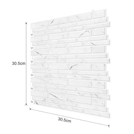 3D Marble Peel and Stick Wall Tiles – 10-Piece Self-Adhesive Waterproof Backsplash Stickers for Kitchen & Bathroom Decor