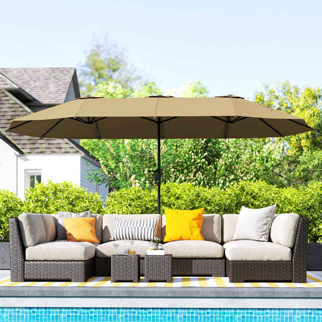 Premium Beach Umbrella with Elegant Fringe – UV Protective Sun Shade – Vintage Style Outdoor Parasol for Beach, Patio & Pool