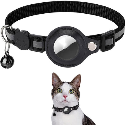 Reflective AirTag Dog & Cat Collar – Waterproof Integrated AirTag Holder – Safety Breakaway Nylon Collar for Puppies and Kittens