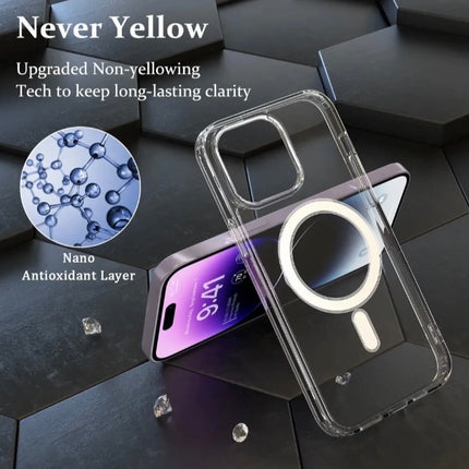 MagSafe Compatible Case for iPhone 15/14 Series – Military-Grade Shockproof Protection – Strong Magnetic Hybrid Cover for Pro, Plus, & Pro Max