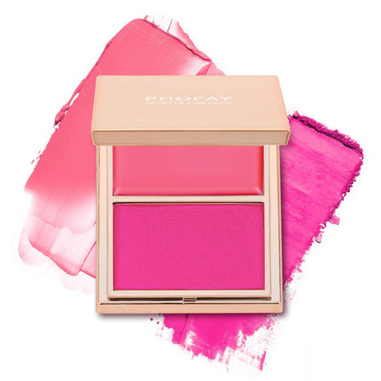 2-in-1 Layering Blush Palette – Long-Wear Radiant & Matte Finish