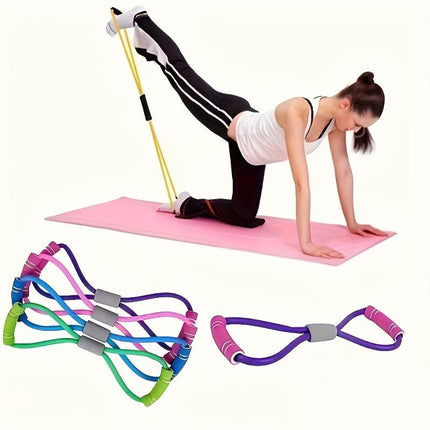 Figure 8 Resistance Band – Elastic Yoga Pull Rope for Arm & Shoulder Toning – Back Stretcher & Chest Expander for Home Fitness