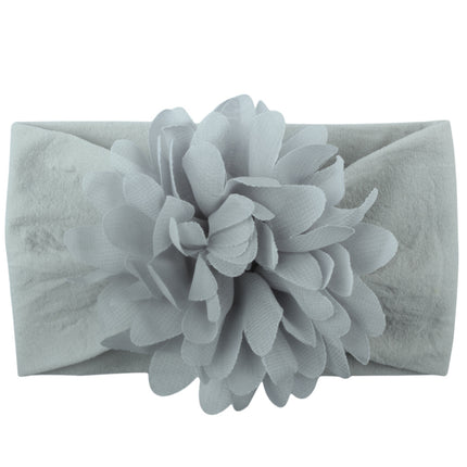 Baby Girl Chiffon Flower Headband – Soft Elastic Floral Hair Accessory – Cute Princess Headpiece for Newborns & Toddlers