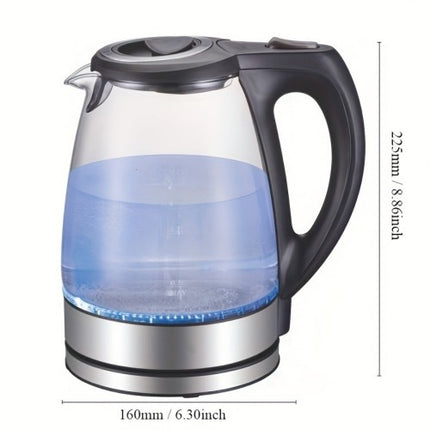 2-in-1 Electric Tea Maker & Kettle – 1.7 Liter Borosilicate Glass Hot Water Boiler with Removable Tea Filter – 1200W High Power
