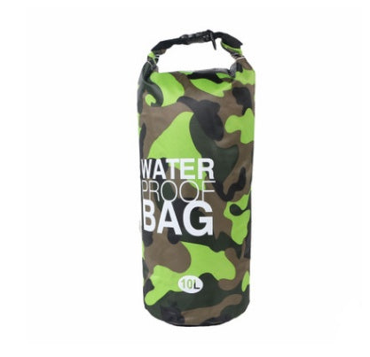 Camouflage Waterproof Dry Bag – Heavy Duty Floating Roll-Top Bucket Bag – Tactical Water-Resistant Sack for Kayaking, Rafting & Fishing