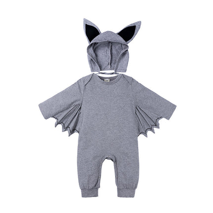 Batman Baby One-Piece Romper with Detachable Cape – Cute Superhero Infant Jumpsuit – Newborn Bat-Hero Costume
