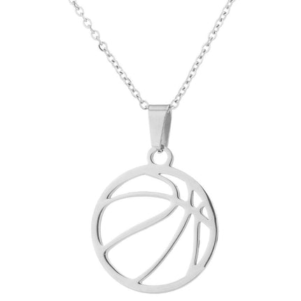 Stainless Steel Volleyball Pendant Necklace – Durable & Hypoallergenic Sports Jewelry – Perfect Gift for Volleyball Players & Enthusiasts