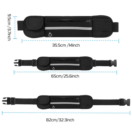 Ultra-Slim Elastic Running Belt – Waterproof Sports Waist Pack – Bounce-Free Fitness Pouch for Phones, Keys & Cash