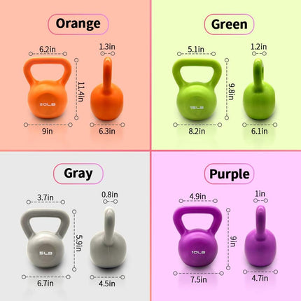 5lbs Vinyl Coated Kettlebell – Comfort Grip Weight for Women – Essential Strength Training Equipment for Home Gym & Pilates