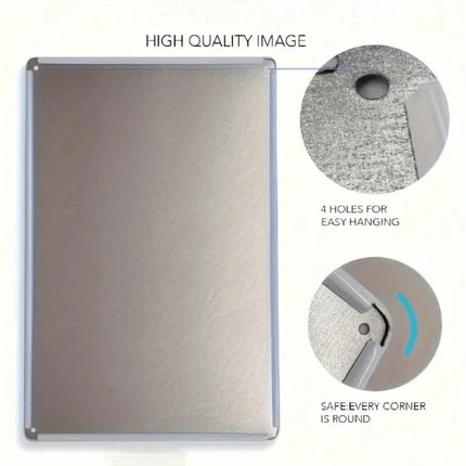 Square Metal Tin Sign Wall Art – Artistic Decorative Plaque for Home, Office, Cafe & Living Room Decor