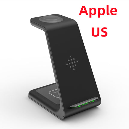 3-in-1 Fast Wireless Charging Station – Foldable Magnetic Charging Dock for iPhone, Apple Watch & AirPods – Universal Quick Charge Stand