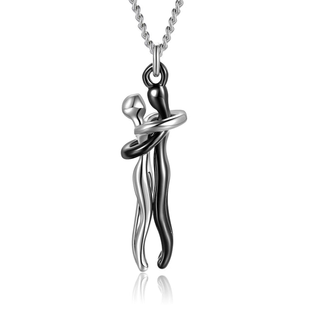 Romantic "Love Hug" Pendant Necklace – Symbolic Couple Jewelry for Lovers – Meaningful Anniversary & Valentine’s Day Gift for Him & Her