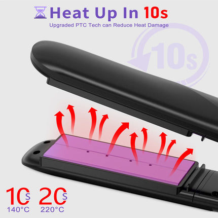 VaporSilk™ Professional Steam Hair Straightener – 24H Anti-Frizz Titanium Flat Iron
